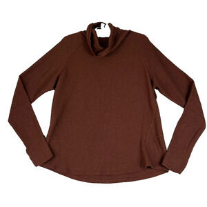 Kuhl Long Sleeve Women's Size L Petra Turtleneck Brick Brown Waffle Knit Top